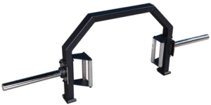 Hex trap bar for weightlifting exercises.