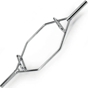 Hexagonal trap bar for weightlifting exercises.