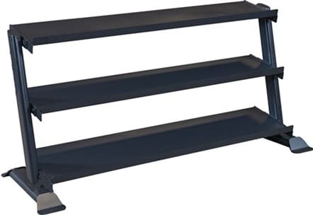 Three-tier black metal shoe rack.