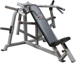 Incline bench press gym equipment.