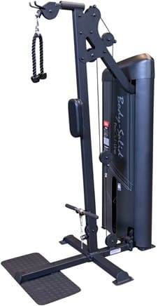 Cable machine with rope attachment.