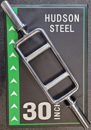 Close-up of a 30-inch steel turnbuckle by Hudson Steel.