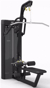 Weight machine with pull-down bar attachment.