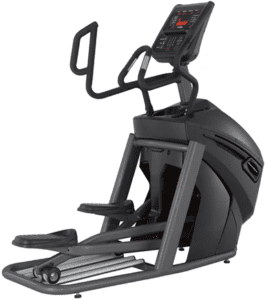 Elliptical machine with digital display screen.
