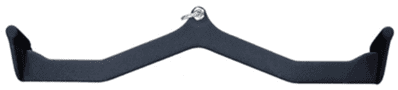 Black plastic clothes hanger with a silver metal hook.