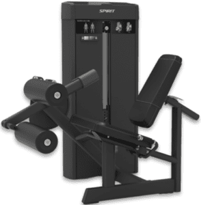 Leg extension machine for gym workouts.