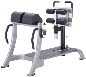 Modern gym equipment designed for back and core strengthening exercises.
