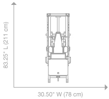 Black leg press machine with padded backrest and foot platform.