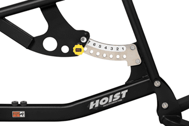 Compact glute ham developer for lower body workouts.