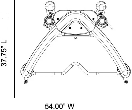 Technical drawing of a mechanical component with dimensions.