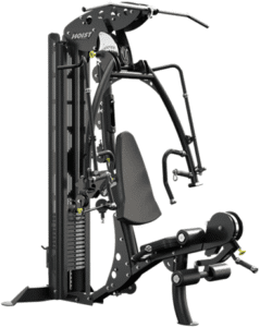 Multi-functional home gym machine with various workout stations.