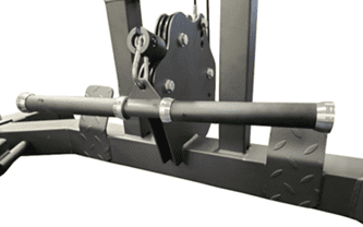 Close-up of a mechanical arm holding a cylindrical rod.