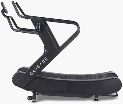 Modern curved treadmill with a "Best Buy 2023" badge.