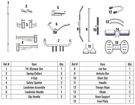 Diagram of 26 labeled bicycle parts with corresponding numbers and names.