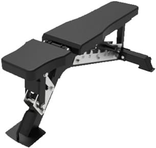 Adjustable workout bench for weight training and exercises.